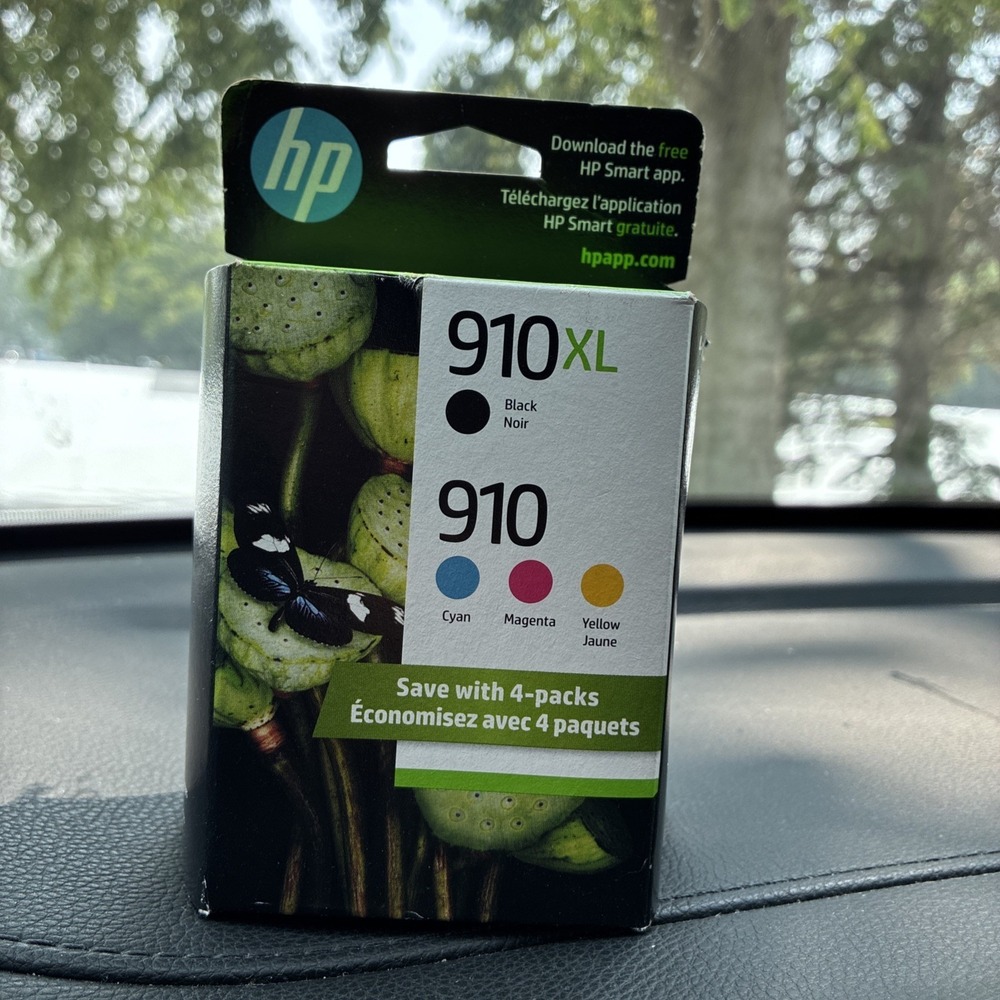 NEW HP 910xl 910 Black/Cyan/Magenta/Yellow Ink Cart. Exp-10/2026 OEM 4-Pack